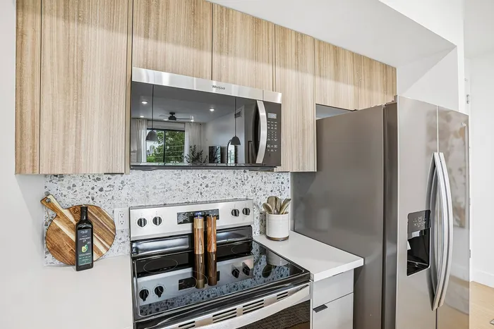 kitchen of one bedroom apartment at asa midtown apartments