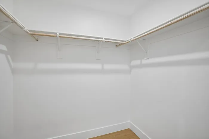 closet of one bedroom apartment at asa midtown apartments
