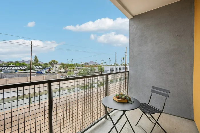 balcony of of one bedroom apartment at asa midtown apartments