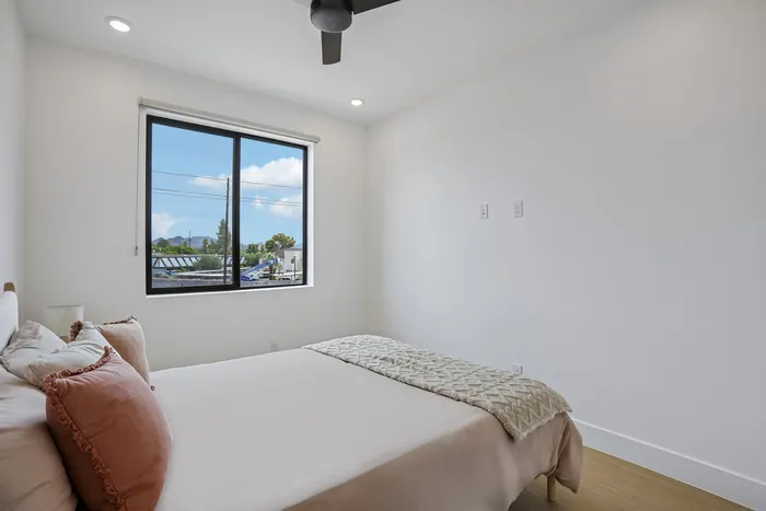 bedroom of one bedroom apartment at asa midtown