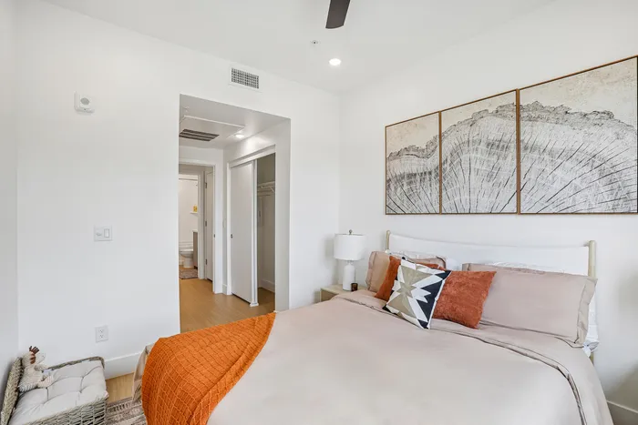 bedroom of one bedroom apartment at asa midtown