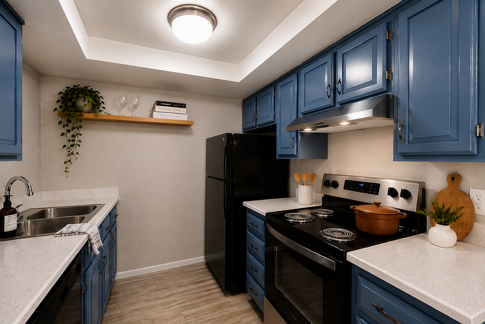 virtually staged apartment at solaris at shadow mountain