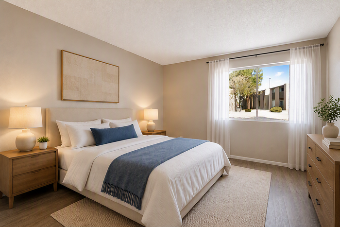 virtually staged apartment at solaris at shadow mountain
