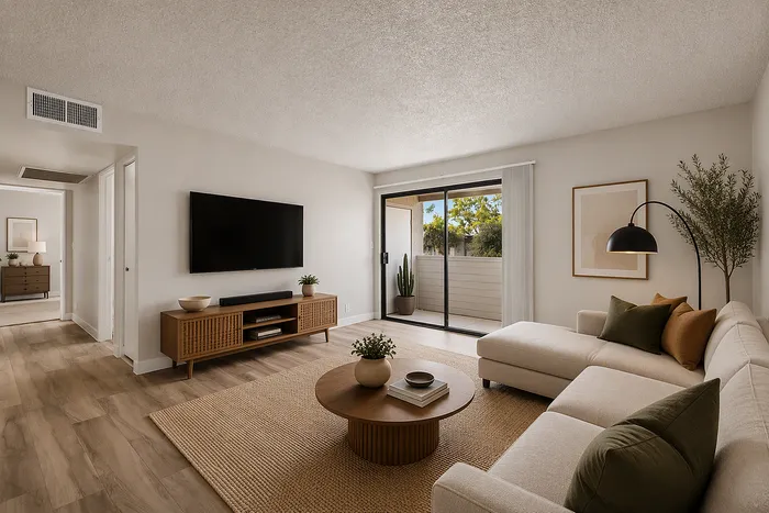 Virtually staged living toom at peoria grand