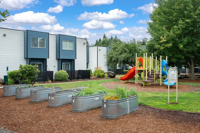 Playground and community Garden in the interior at Boluder Gardens