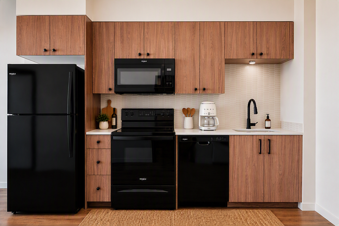 virtually staged kitchen at Rivenwood