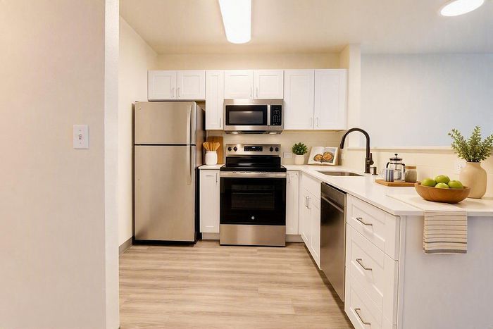 virtually staged kitchen at solthea apartments