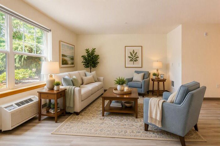 virtually staged living room at solthea apartments