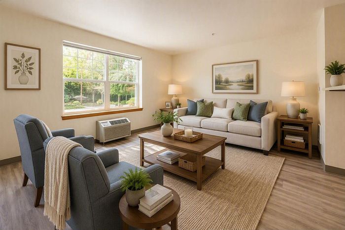virtually staged living room at solthea apartments
