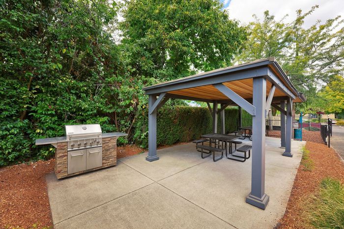 BBQ area at Solthea Apartments
