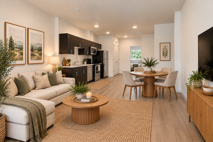 Rogers Landing virtually staged living room