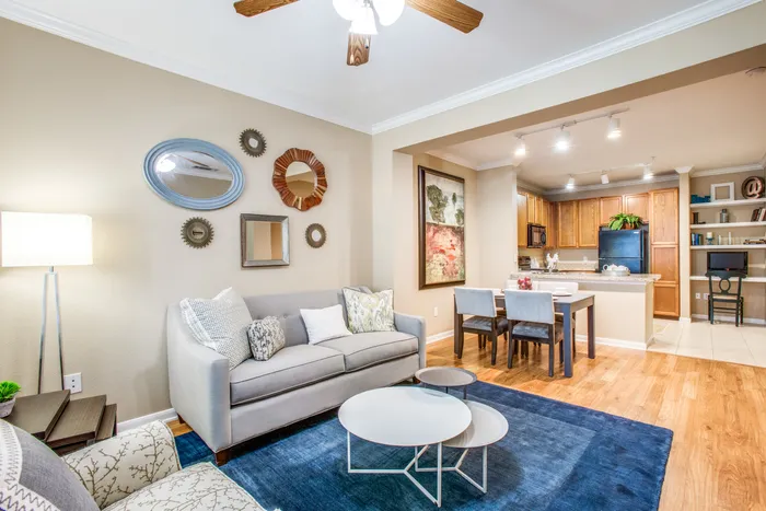 The Lodge at Spring Shadows Living and Kitchen | Memorial City Living | Houston,TX Apartments