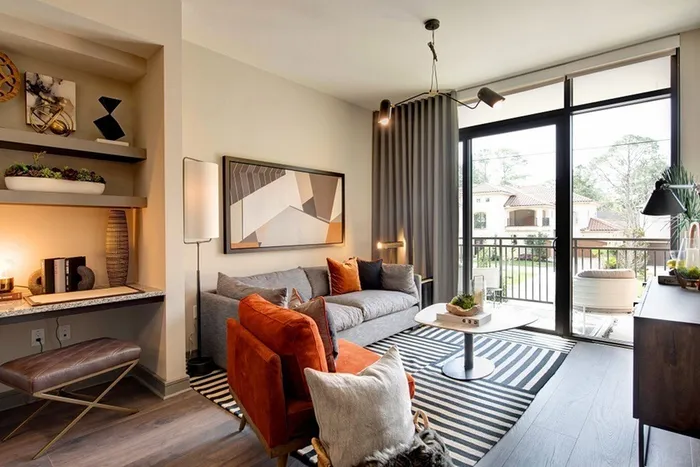 Light Infused  Living Area | The McAdams at Memorial City | HOUSTON, TEXAS