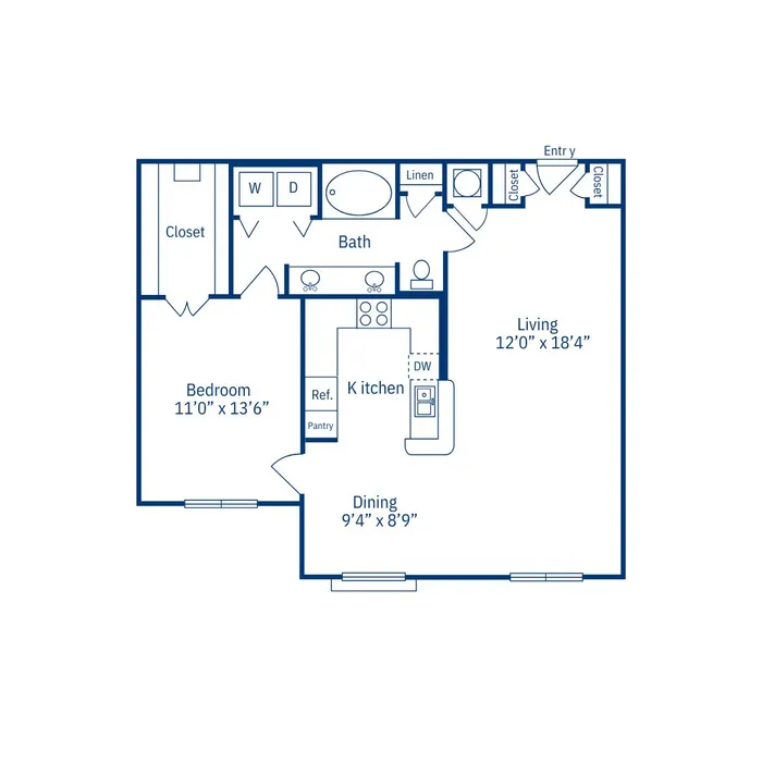 1-1C2 | Hadley Midtown | Houston, TX Apartments | Apartments in Houston Texas | Midtown Living
