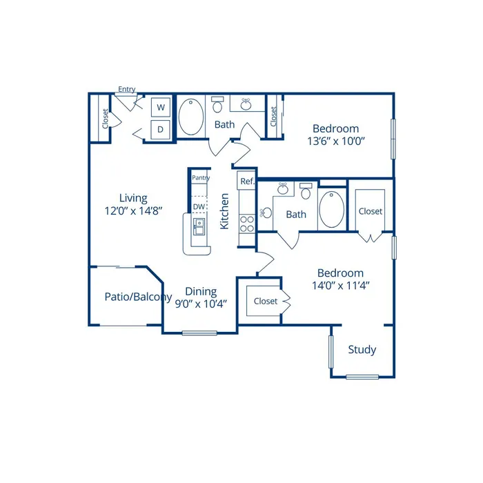 2-2F | Hadley Midtown | Houston, TX Apartments | Apartments in Houston Texas | Midtown Living