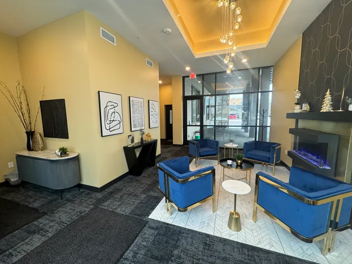 The Tribune Lofts - Lobby from Parking Lot Entrance
