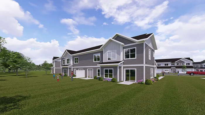 The Summit At Harvey Townhomes - Rendering - Rear