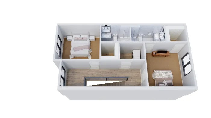 The Summit at Harvey Townhomes - 2 Bedrooms - Floor Plan B - Second Floor