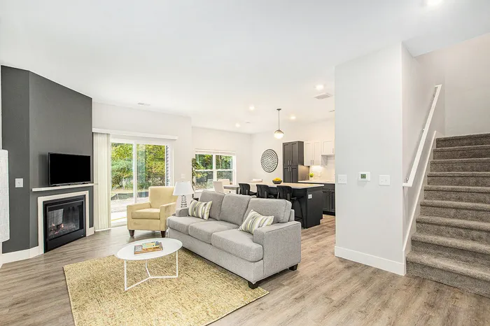 The Summit at Harvey Townhomes - Living Room & Kitchen