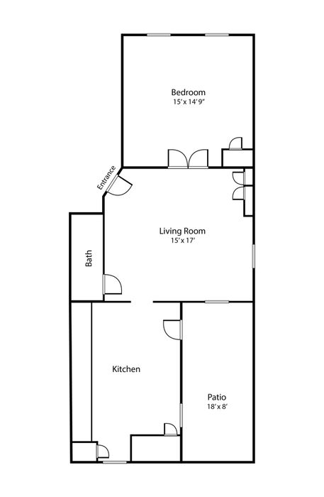 spacious 1 bedroom unit on the 2nd floor