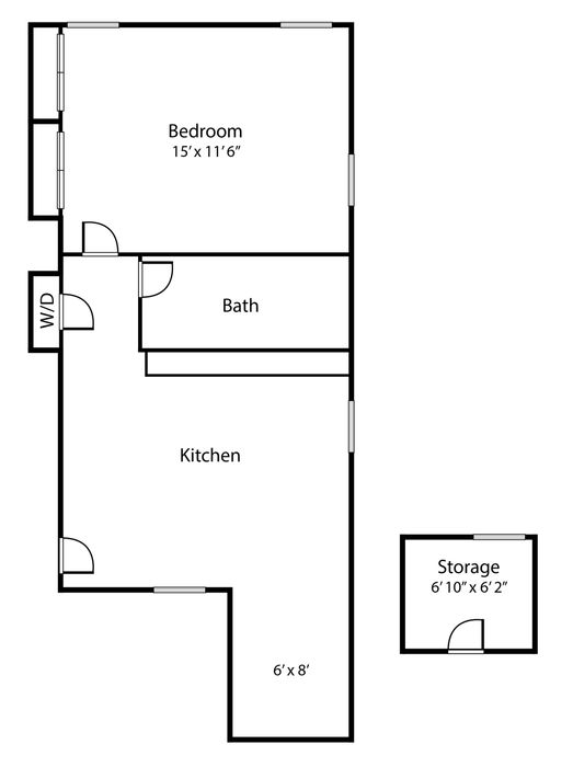 floorplan for 1 bedroom apartment on the 3rd floor