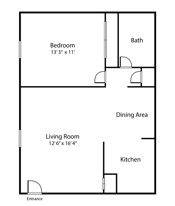 one bedroom floor plan at woodland manor