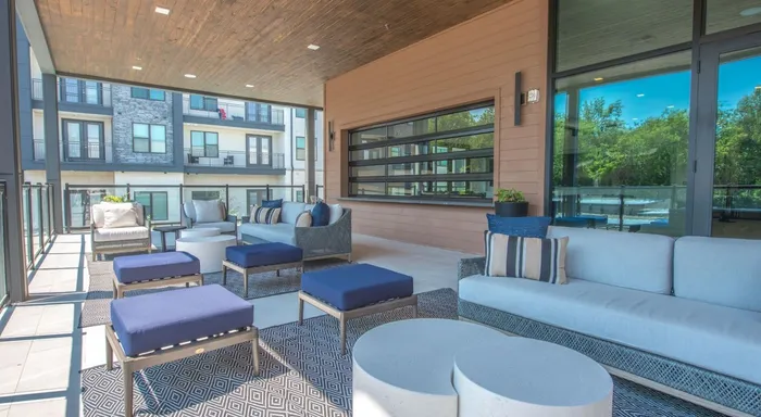 outdoor lounge area