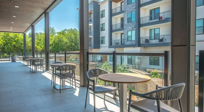 Outdoor shaded seating