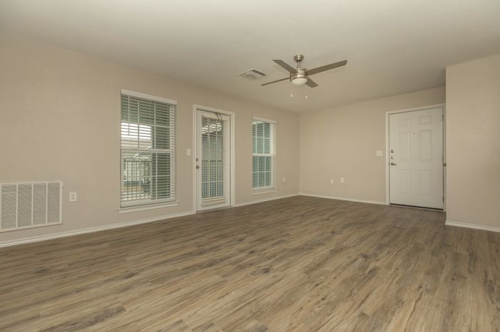 Cozy and modern living room at Sierra Royale in Robstown, TX