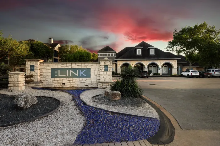 The Link sign and leasing office