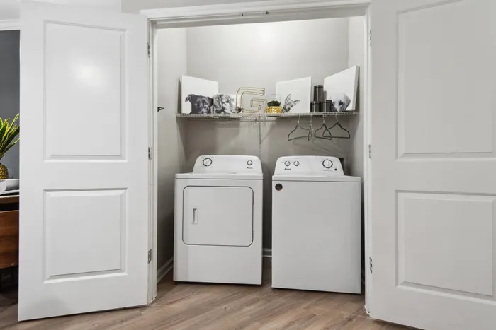Full size washer and dryer in apartment at Katy Ranch in Katy, TX