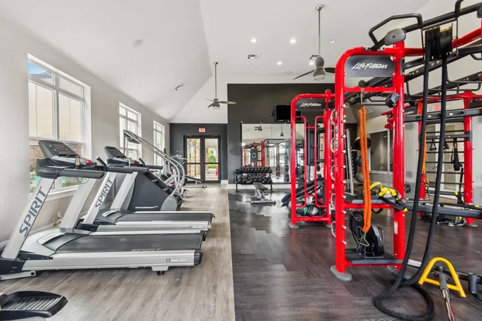 Advanced fitness center at Katy Ranch Apartments, open 24 hours in Katy, TX