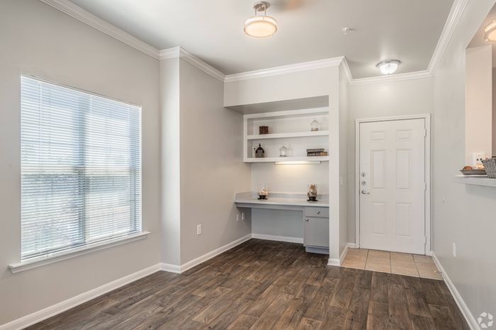 Stylish built-in desk with storage at Mansions at Moses Lake, Texas City
