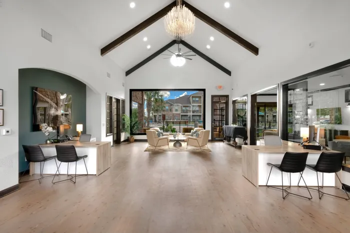bright and spacious leasing office and clubhouse