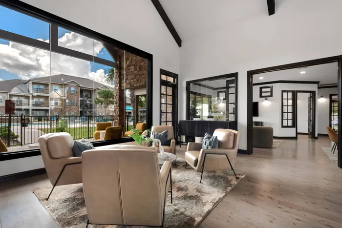 bright and spacious leasing office and clubhouse