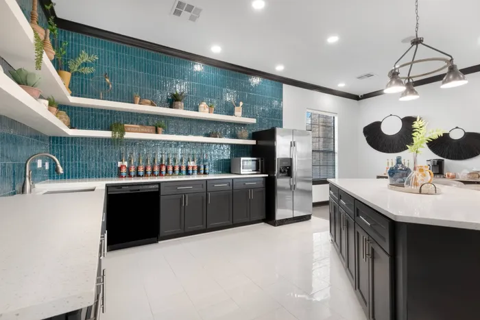 kitchenette and bar in the clubhouse