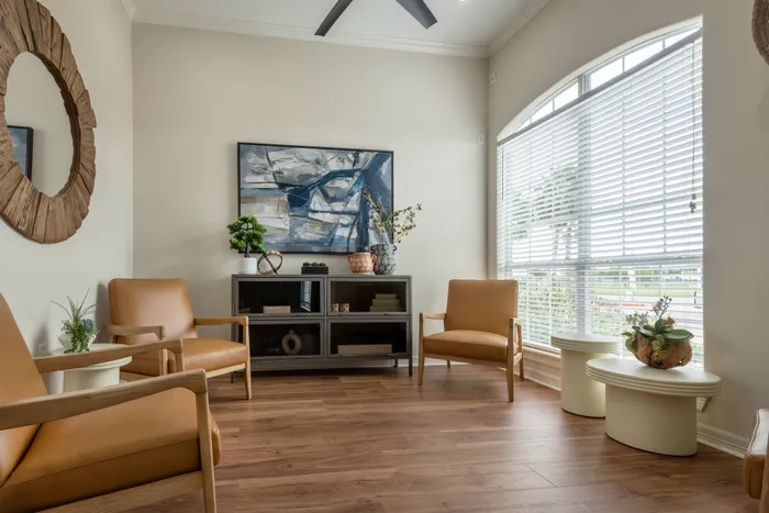 Seating area in the clubhouse