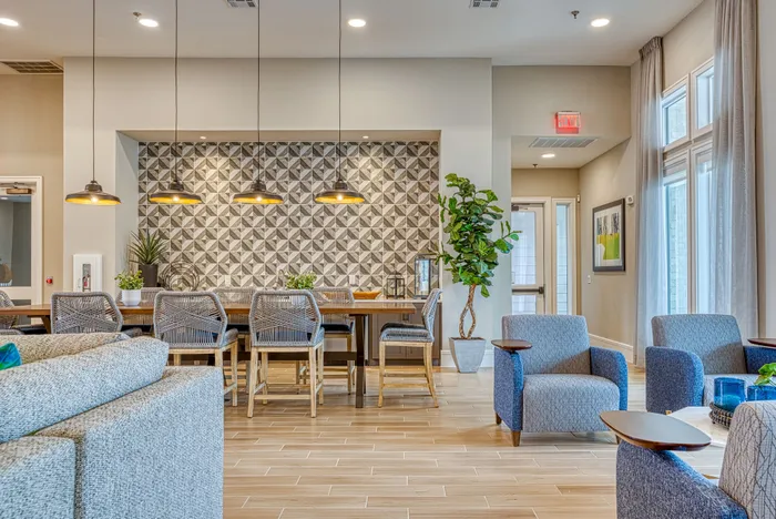 Seating and dining area in the clubhouse