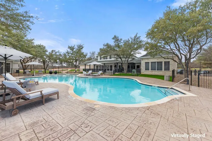 Swimming pool at Fort Branch in Truman's Landing, Austin, TX