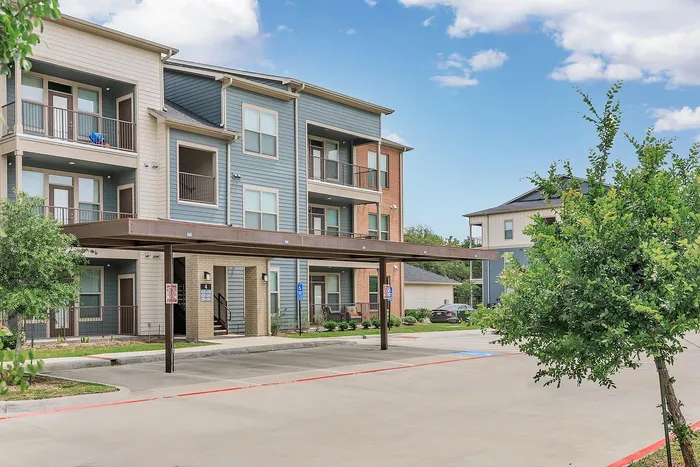 Covered parking spaces at Cityscape Apartments in Houston, TX