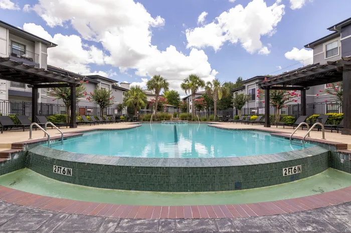 poolside seating with comfortable loungers