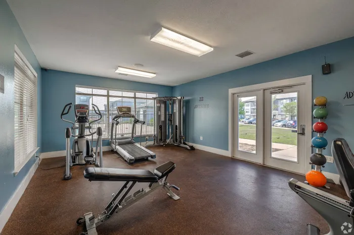 Fitness center facilities at Inwood Crossings in Wichita, Kansas