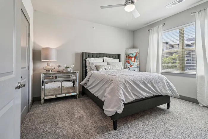 Cozy bedroom ideal for students at Discovery Park Apartments, Denton, TX