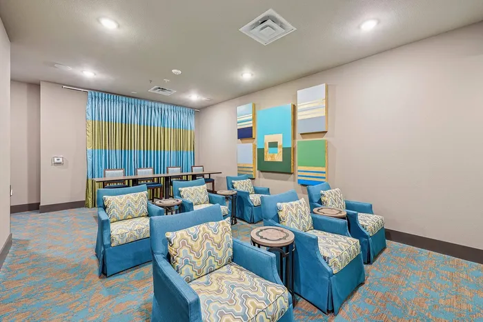 State-of-the-art theater at McDermott 55 luxury apartments in Plano, TX