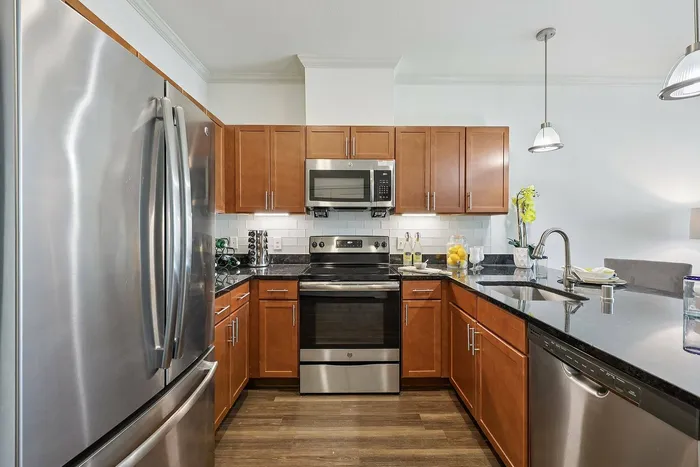 Upscale kitchen for active adults at McDermott 55 in Plano