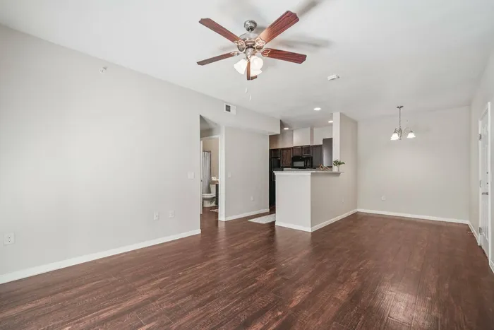 Spacious apartment interior with modern finishes at Walnut Grove in Seguin, TX