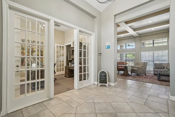 Interior of Walnut Grove leasing office with staff ready to assist in Seguin, TX