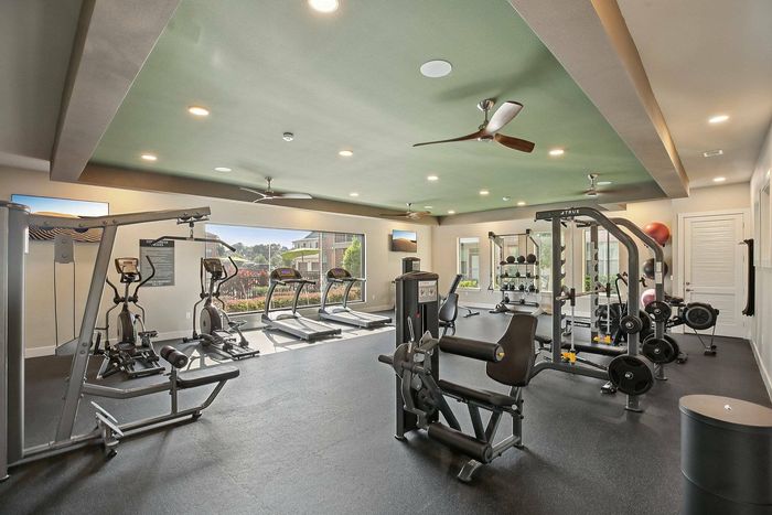 State-of-the-art fitness center at Cityscape Apartments in Houston with modern exercise equipment