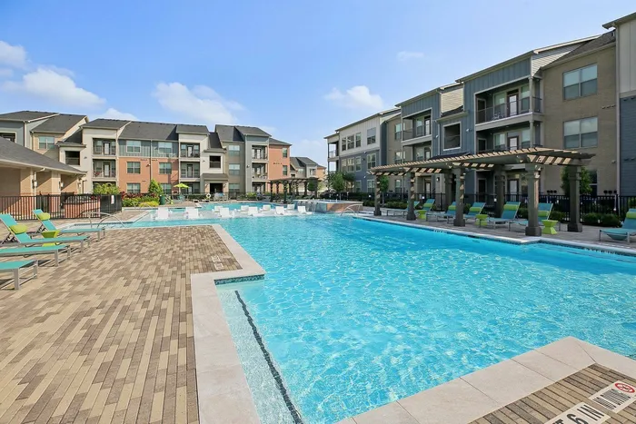 Shimmering swimming pool at Cityscape Apartments in Houston, TX