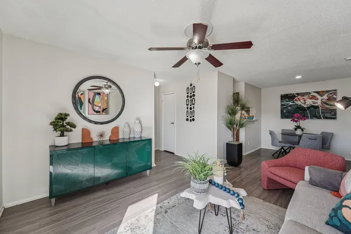 Modern Living and Dining Area at Sandstone Apartments